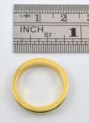 Practical 18k Stackable Band with Green Enamel