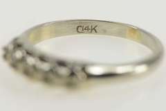 14K White Gold Vintage NOS 1950's Wedding Band Setting Ring