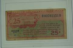 United States Military Payment Certificates Collection included 5C, 10C, 25C, 50C, $1