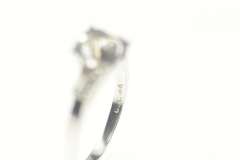 14K White Gold Vintage 1950's NOS 5.6mm Engagement Setting Ring