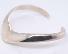 Vintage Sterling Silver Mexico Cuff Bangle Bracelet