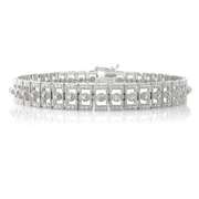 Diamond Accent Rectangle Link Bracelet
