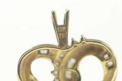 10K Yellow Gold 0.20 Ctw Classic Diamond Heart Love Symbol Pendant