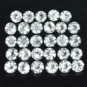 Glittering 6.45ct UNHEATED diamond white Topaz set