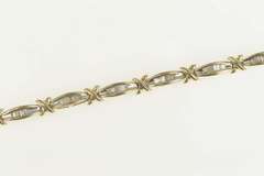10K Yellow Gold 1.40 Ctw Baguette Diamond Classic Tennis Bracelet