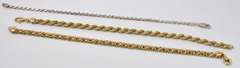 Set of 3 Vermeil And Sterling Silver Bracelets