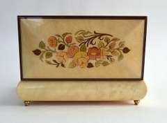Beautiful Italian Hand Crafted Musical Inlaid Wooden Jewelry Box