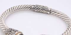 Vintage Sterling Silver Signed Cuff Bangle