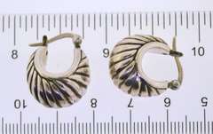 Sterling Silver 12mm Wide Hoop Earrings