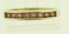 Sterling Silver Pink Topaz Band