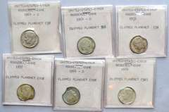6 Clipped Planchet Silver Roosevelt Dimes