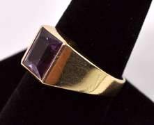 Darling Purple Sapphire Ring in Yellow Gold