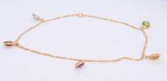 Stunning 18kt Multi Gemstone Anklet
