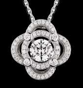 Four Leaf Silver Dancing Pendant