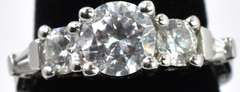 Sterling Silver Ring With CZs