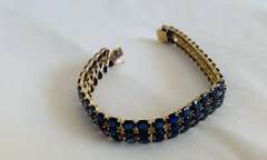 14kt Yellow Gold & Blue Sapphire Bracelet- 43.0 Carats!