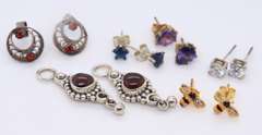 Lot of 6 Vintage Sterling Silver Earrings