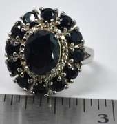 Vintage Sterling Silver Sapphire Ring