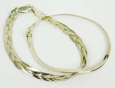 2 Italian Sterling Herringbone Bracelets