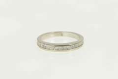 14K White Gold 0.22 Ctw Diamond Classic Channel Wedding Band Ring
