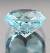 Glittering 3.32ct 9mm sky blue Topaz solitaire
