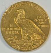 Golden fresh BU 1912 US $2.50 Indian Gold Piece. Better date