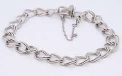 925 Sterling Silver Double Link Bracelet