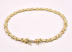 Sensational Fancy Link Bracelet in 14K Yellow Gold
