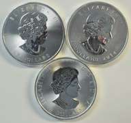 Canada 2014 Arctic Fox, 2015 Polar Bears, & 2016 Gem BU 1.5 oz pure Silver coin