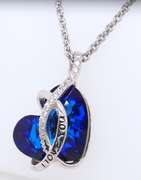 Sterling Silver I Love You Heart Shaped Pendant on Chain