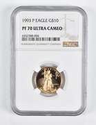 PF70 UCAM 1993-P $10 American Gold Eagle 1/4 Oz. .999 Fine Gold NGC
