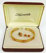 Vintage 2-Tone Gold Filled Krementz Jewelry Set