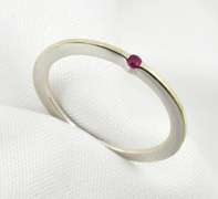 Versatile Thin WG Ring with Ruby