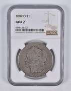 FAIR 2 1889-O Morgan Silver Dollar NGC