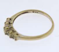 10KT White Gold Two Diamond Bands