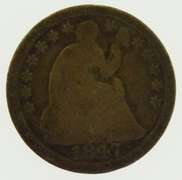lot of 3 1847, 1856 and 1857 Seated Liberty Half Dime US Coin