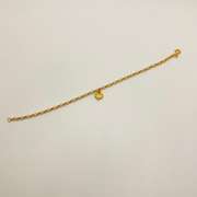 14kt Solid Yellow Gold Heart Bracelet