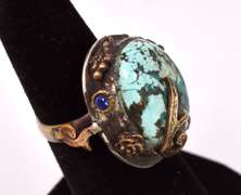 Dreamy Approx. 7.65CTS Turquoise Ring in Sterling Silver