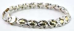 Sterling Silver Bracelet With Vermeil Accents