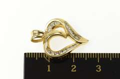 10K Yellow Gold 0.25 Ctw Classic Diamond Heart Love Symbol Pendant