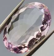 Glittering oval cut 11.03ct pink Amethyst