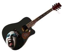 Marilyn Manson Autographed Signed Acoustic Graphics Guitar ACOA