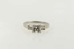14K White Gold Vintage NOS 1950's 4.7mm Engagement Setting Ring