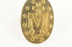 14K Yellow Gold Christian Virgin Mary Jesus Christ Faith Charm/Pendant