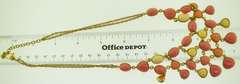 Gold Tone Signed Monet Bubble Y-Necklace