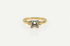 14K Yellow Gold Vintage NOS 1950's 4.0mm Engagement Setting Ring