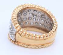 Stunning Yellow Gold Diamond Wide Band