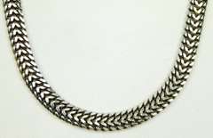 30 Inch Hinged V Link Sterling Silver Necklace