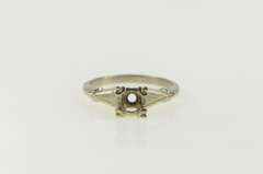 14K White Gold Vintage NOS 1950's 4.1mm Engagement Ring Ring