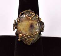 Brilliant 11.21CTS Rare Brown Sapphire Ring in Sterling Silver